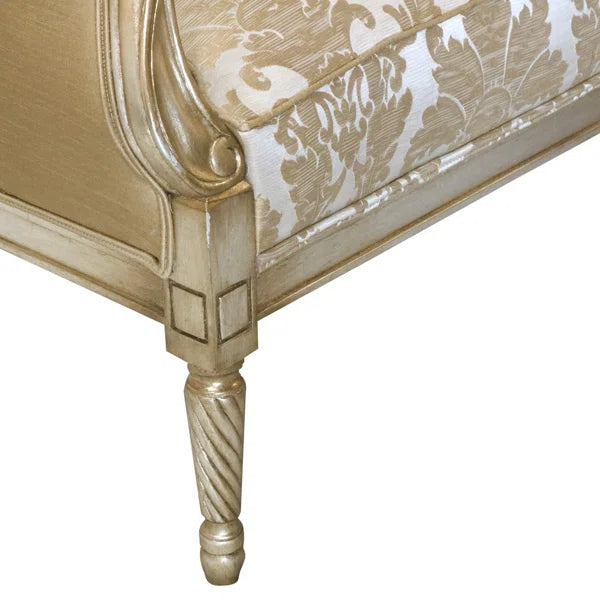 Ouch Cart Louis XVI Versailles Accent Chair in Antique Silver Finish