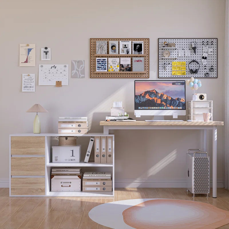 Spacious and Stylish: 47.3'' W L-Shaped Writing Desk for an Efficient Workspace Ouch Cart