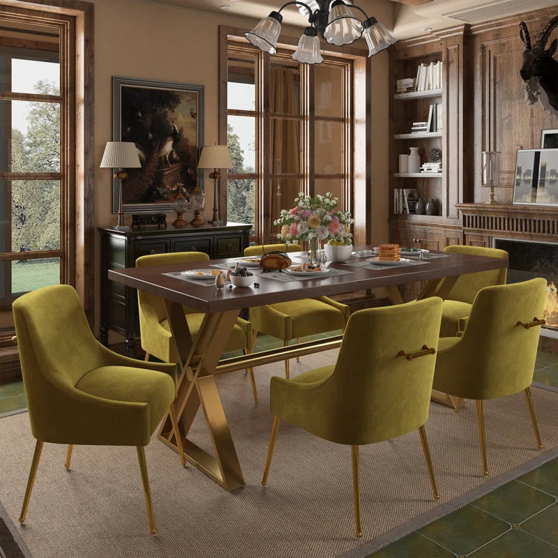 7 - Piece Double Pedestal Dining Set Ouch Cart