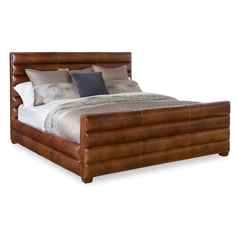 Maitland Smith Upholstery Leather Standard Bed