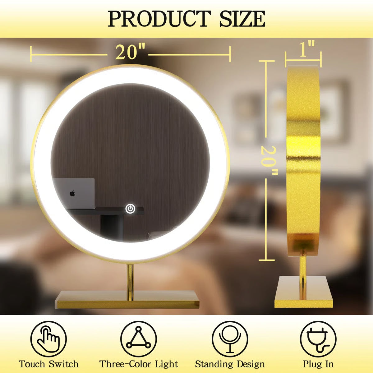 Elegant Makeup Vanity – Dressing Table with Mirror for Home & Apartment