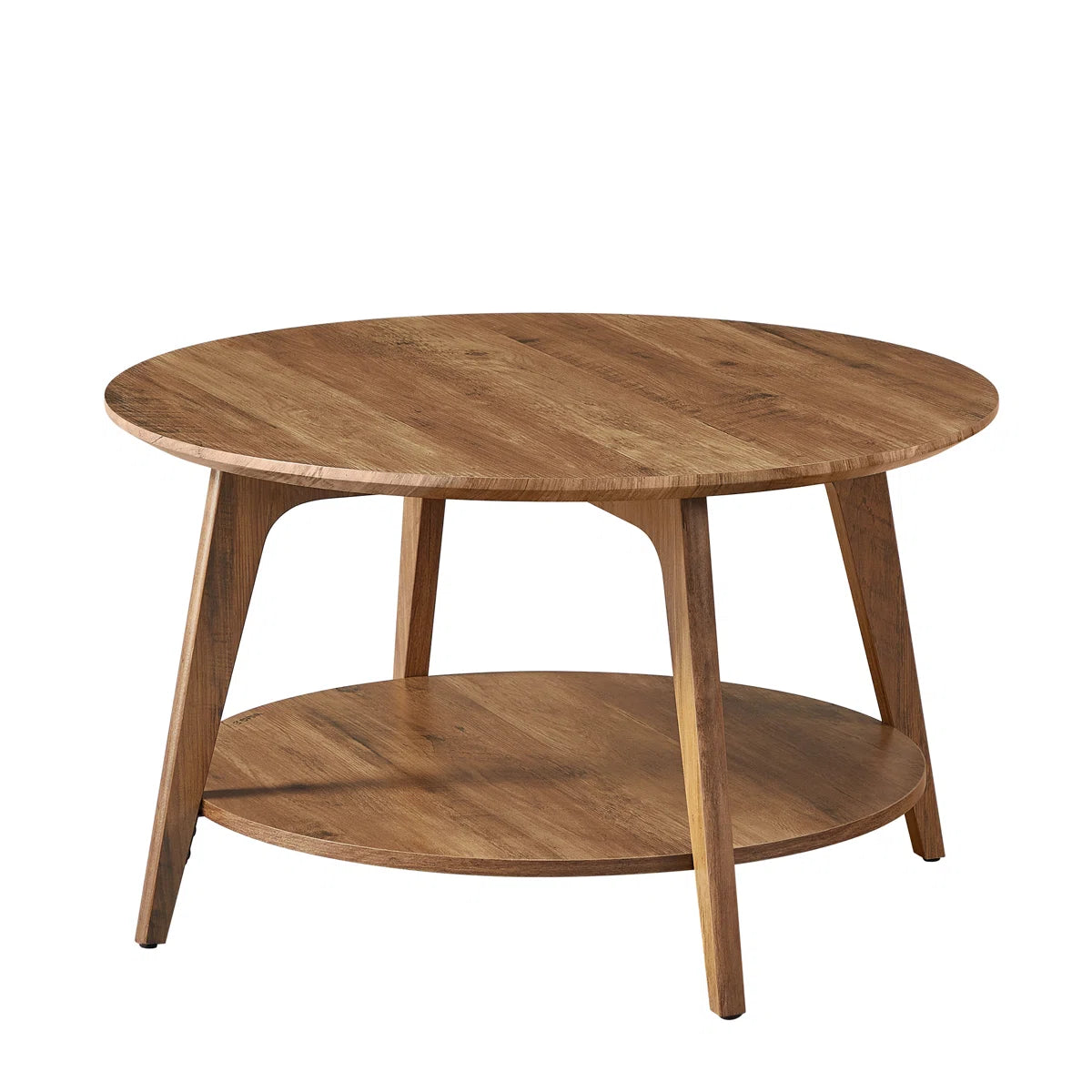 Maklena Coffee Table With 2-Tier Storage Shelves