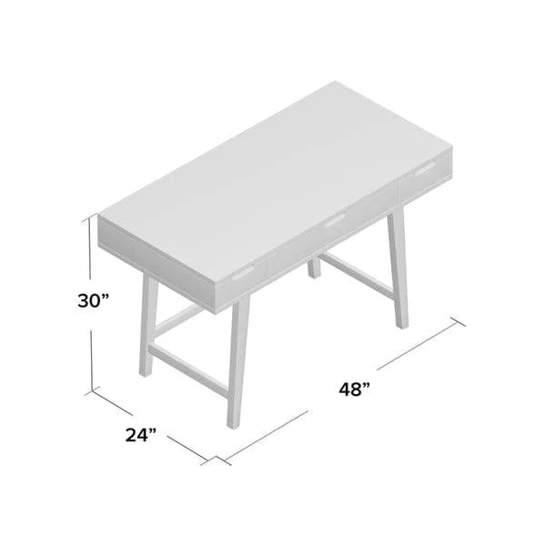 Graciela Wooden Study Table with Three Drawers - Ouch Cart