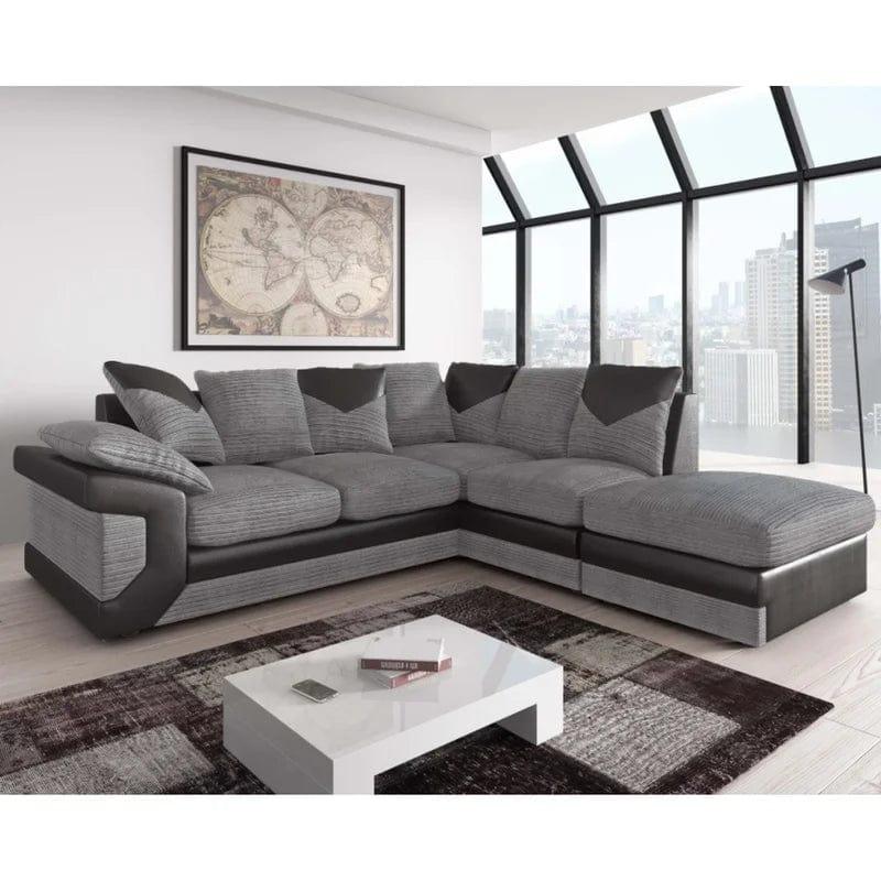 Mellville Vegan Leather Corner Sofa Chaise - Ouch Cart
