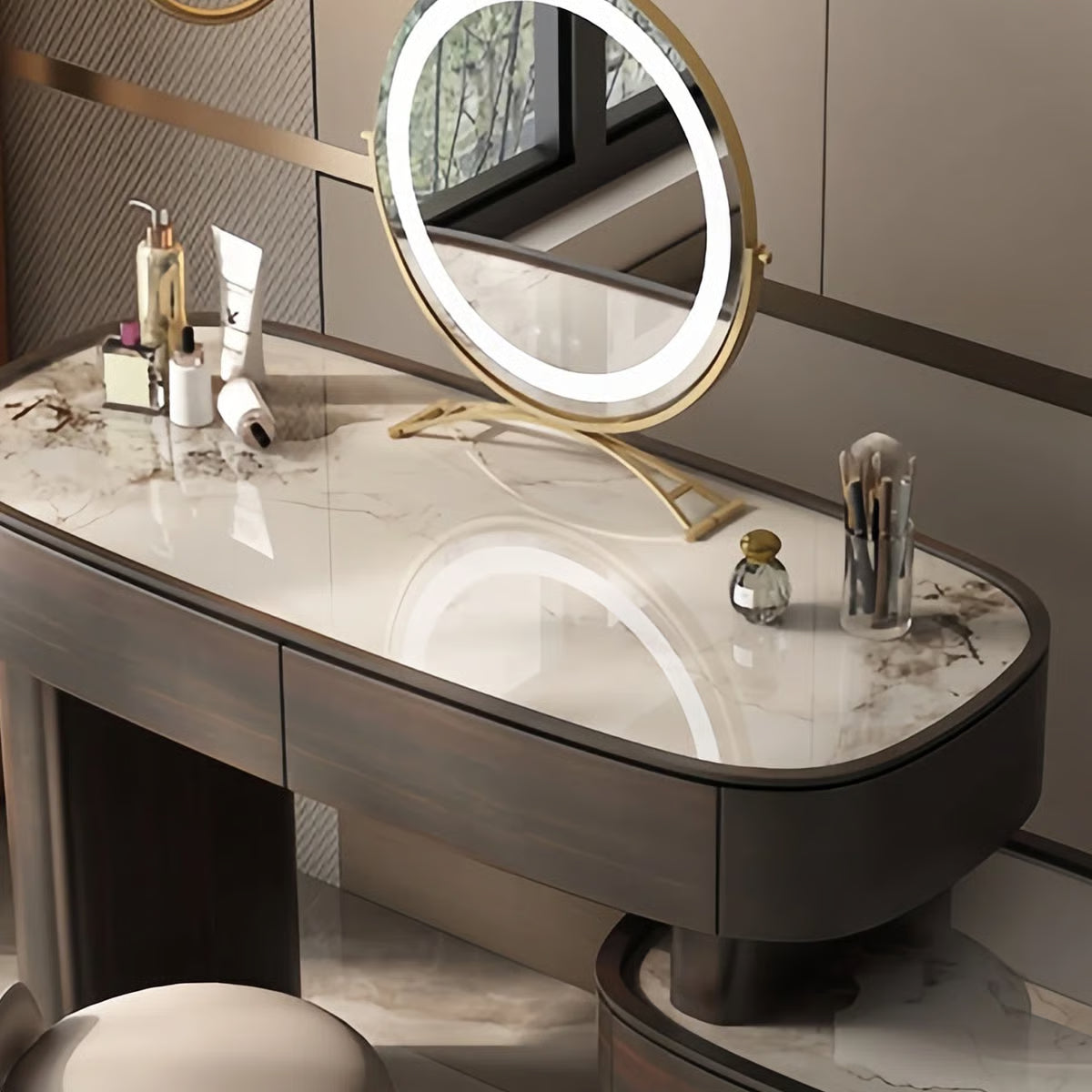 Mhosin Dressing Table without Mirror – Modern Makeup Organizer