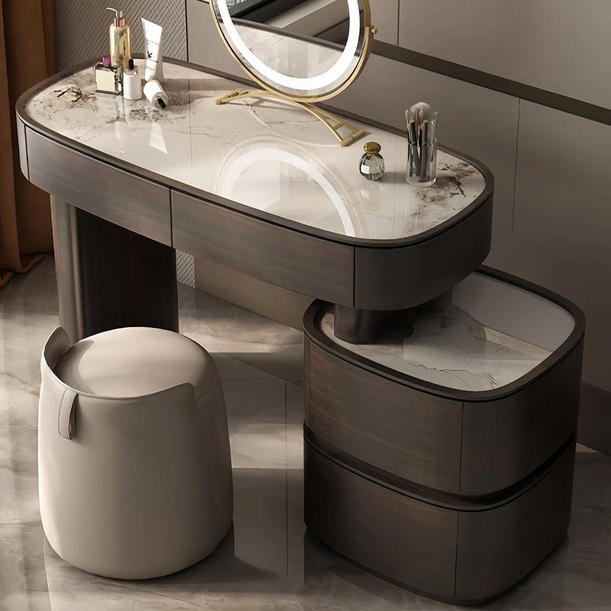 Mhosin Dressing Table without Mirror – Modern Makeup Organizer