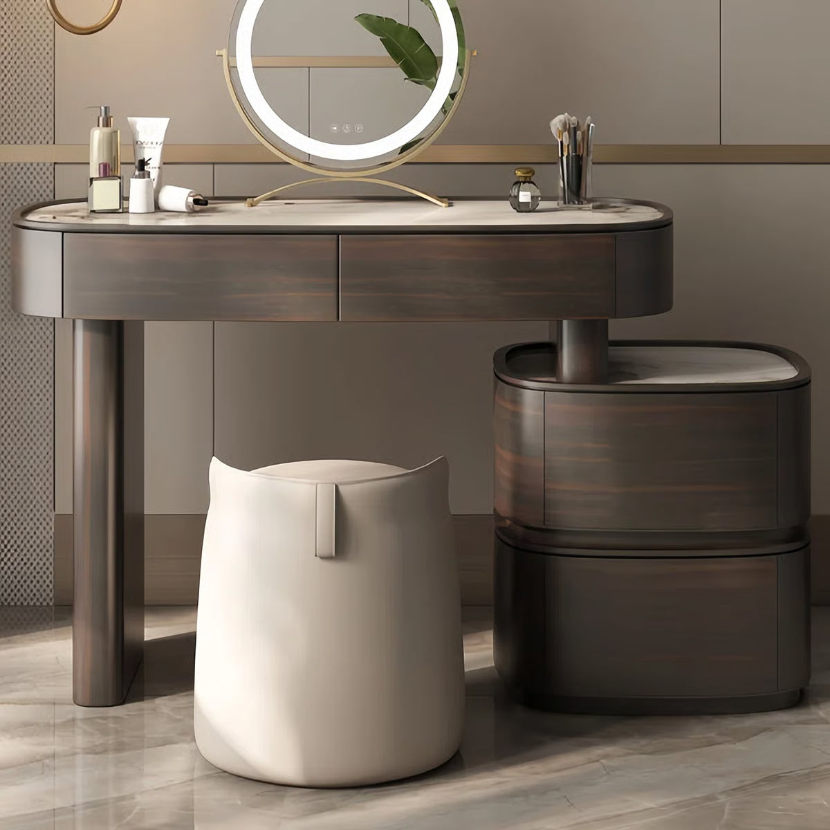 Mhosin Dressing Table without Mirror – Modern Makeup Organizer