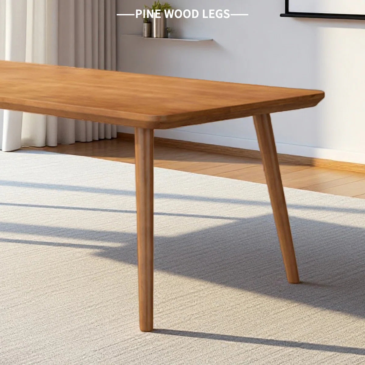 Minimalist Rectangular Pine Wood Conference Tables OUCH CART