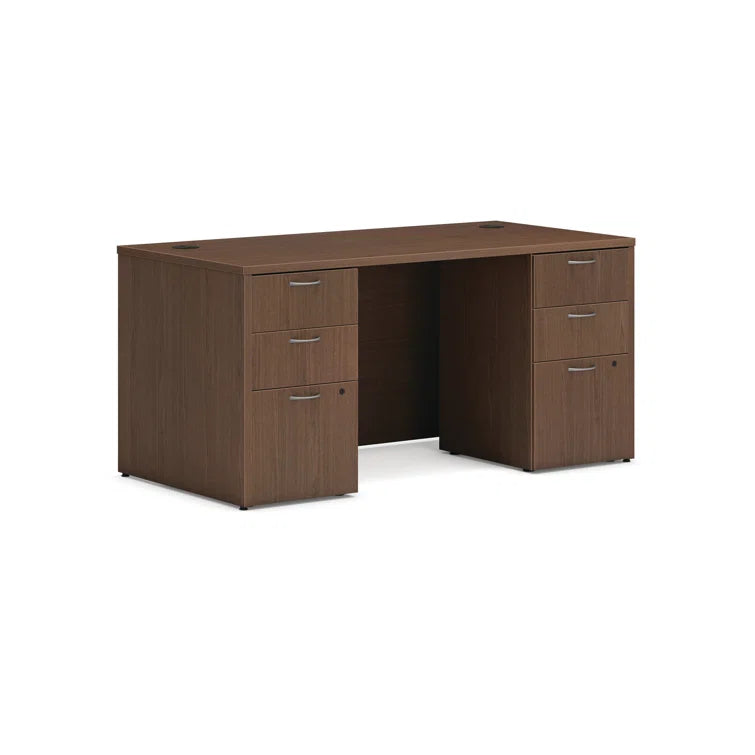 "Spacious & Functional: 60" Double Pedestal Desk for Efficient Workspaces" Ouch Cart