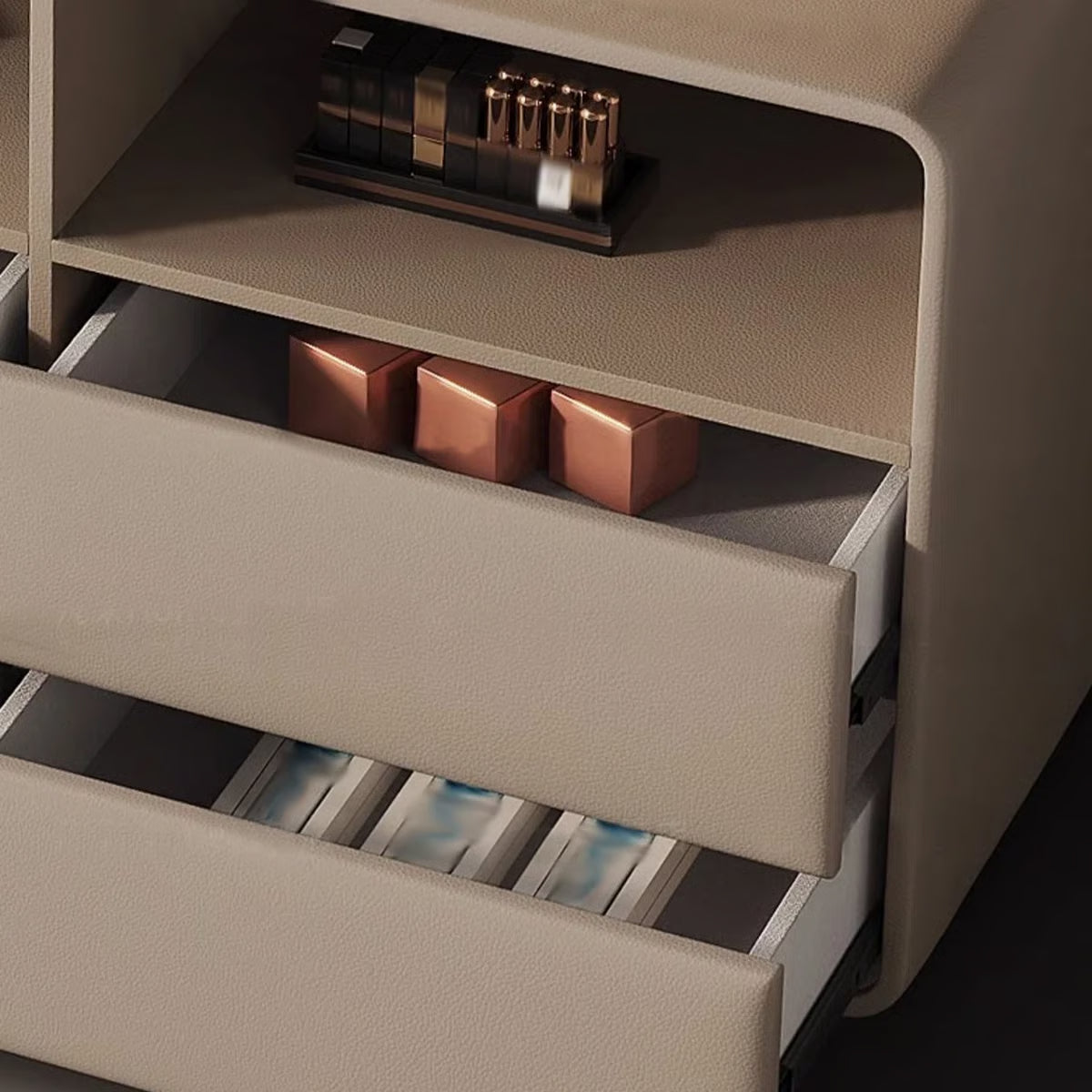 Elegant Modern Solid Wood Dresser – Light Luxury Bedroom Storage-OUCH CART |Dressing table