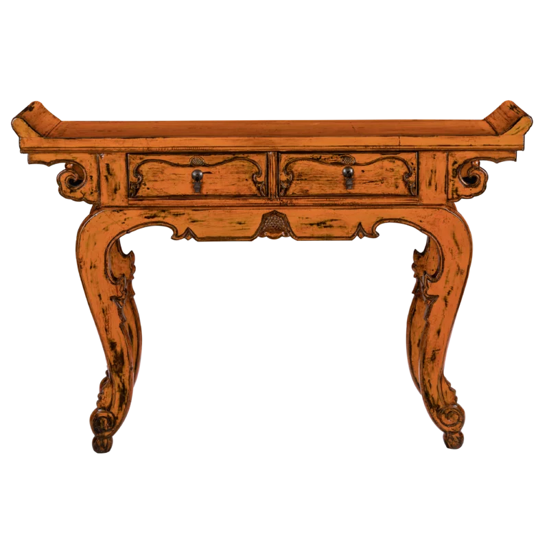 Evegny Solid Wood Console Table Ouch Cart