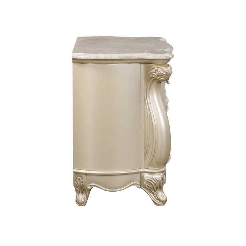 Monique 2-Drawer Solid Wood Nightstand