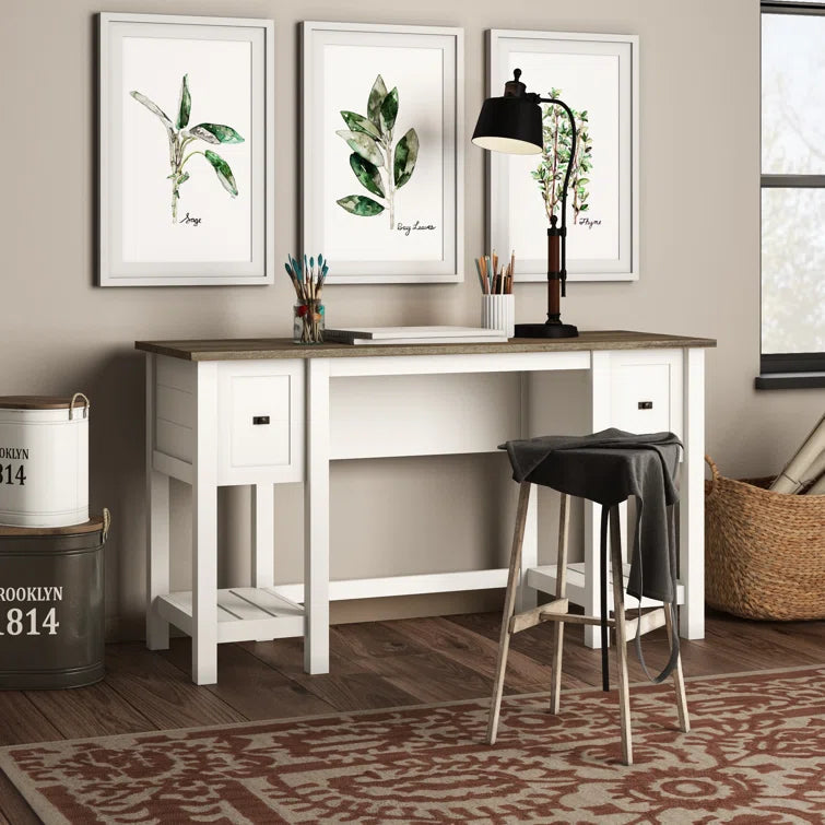 Modern " Writing Desk with Storage and Spacious Work Surface Ouch Cart