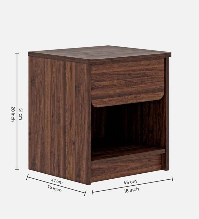 Bedside Table In Columbian Walnut Colour - Ouch Cart
