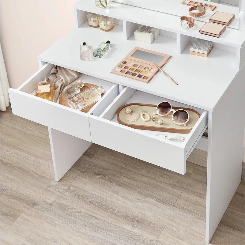 Chloe Dressing Table with Mirror See More by 17 Stories - Ouch Cart