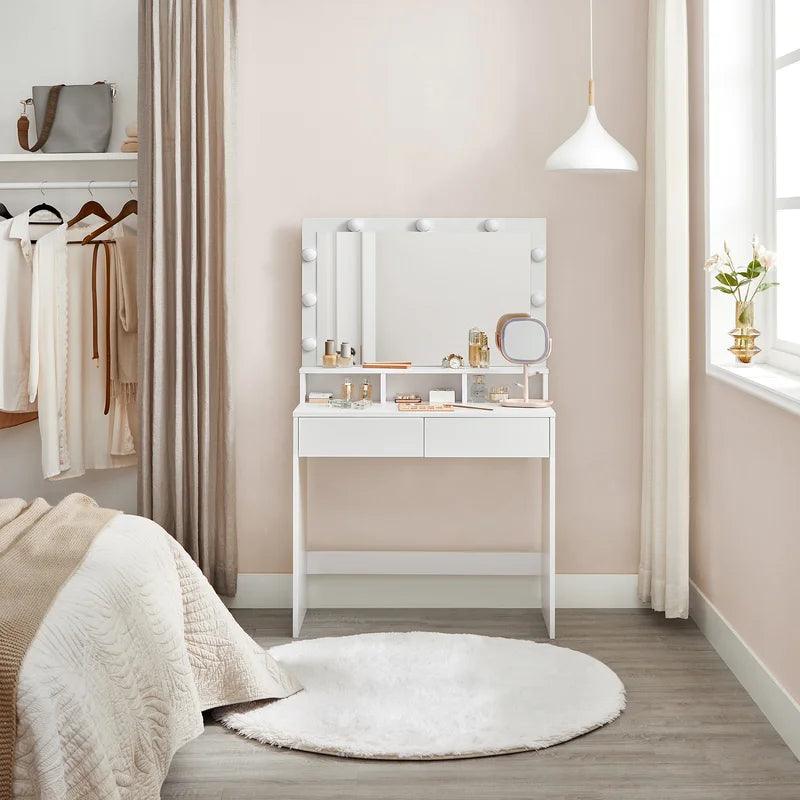 Chloe Dressing Table with Mirror See More by 17 Stories - Ouch Cart