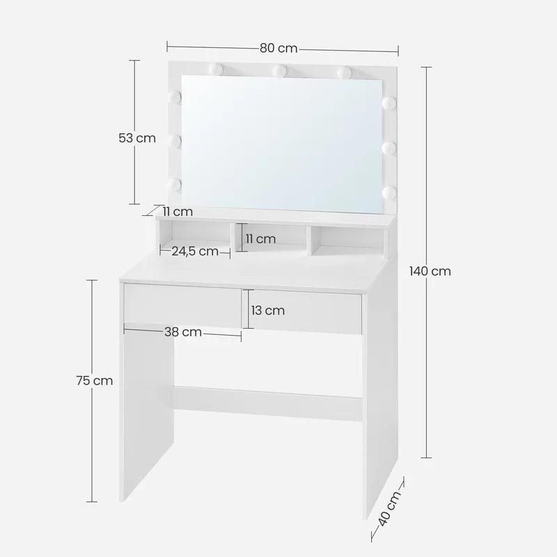 Chloe Dressing Table with Mirror See More by 17 Stories - Ouch Cart