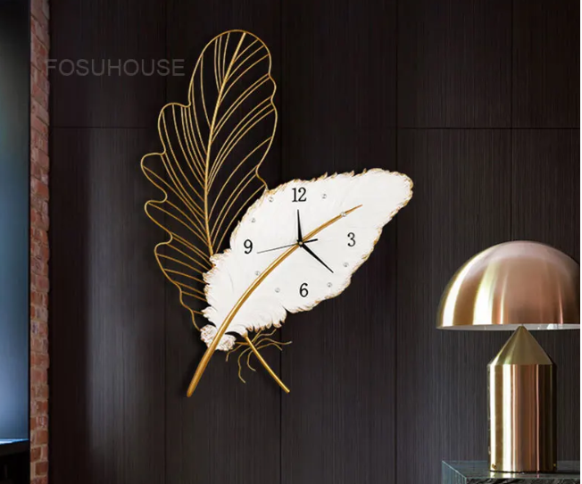 White Leaf Clock