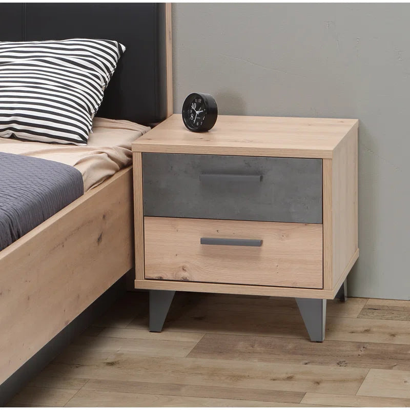 Elliott 2 Drawer Bedside Table ouch cart