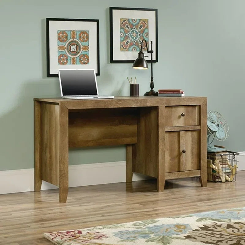 Modern Computer Desk with Spacious Surface and Convenient Storage Ouch Cart