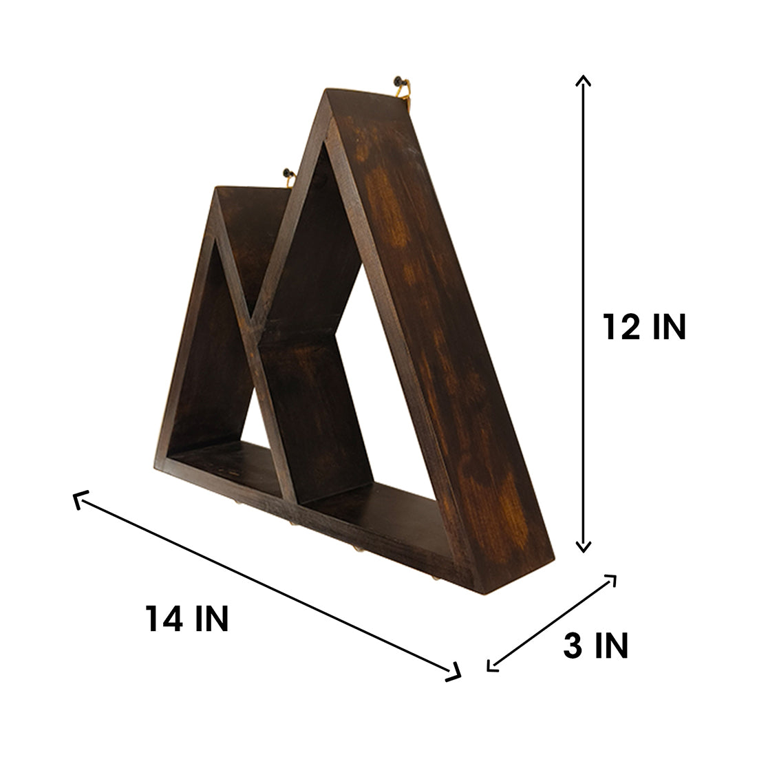 PHAROAH Wooden Wall Shelf Organiser with Key Holders - OUCH CART | Wall decor and key holder