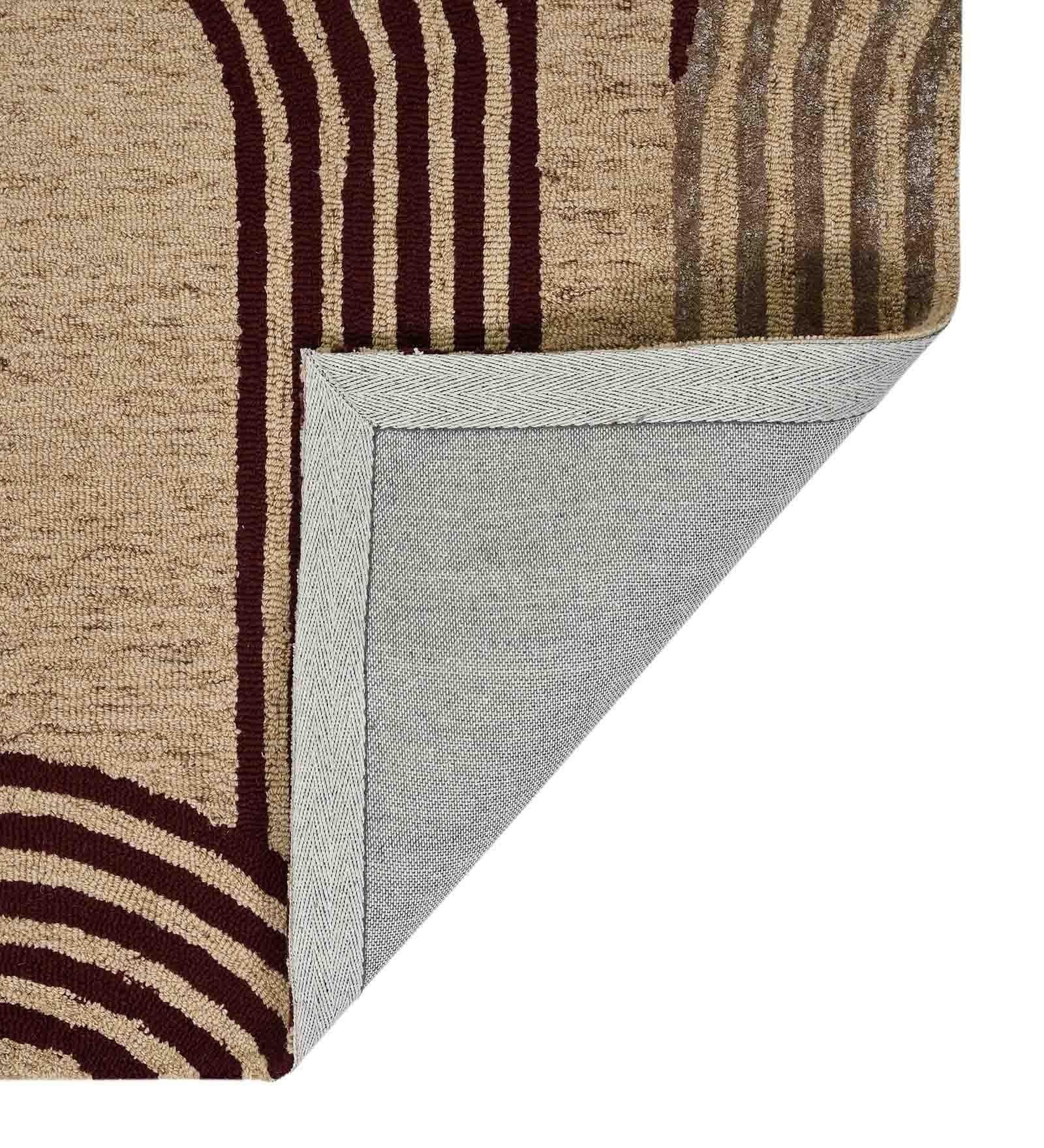 RED ROBIN Wool & Viscose Canyan 8x10 Feet Hand-Tufted Carpet - Rug - Ouch Cart