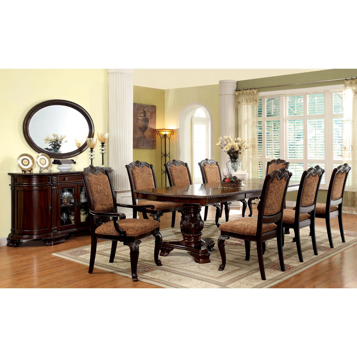 Palmyra 9-Piece Dining Table Set- Dining set