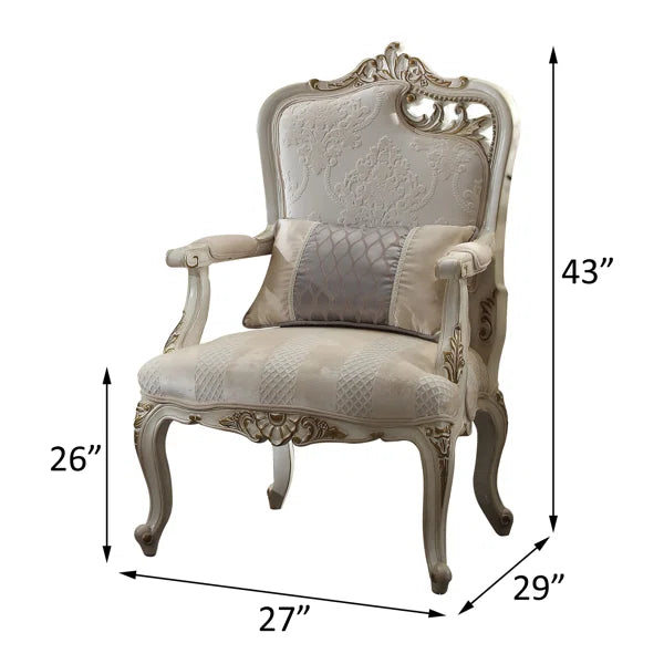 Ouch Cart Picardy Traditional Accent Chair with Cabriole Legs OUCH CART