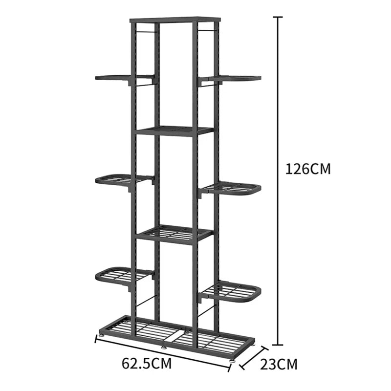 7-Tier Iron Plant Stand – Indoor & Outdoor Use