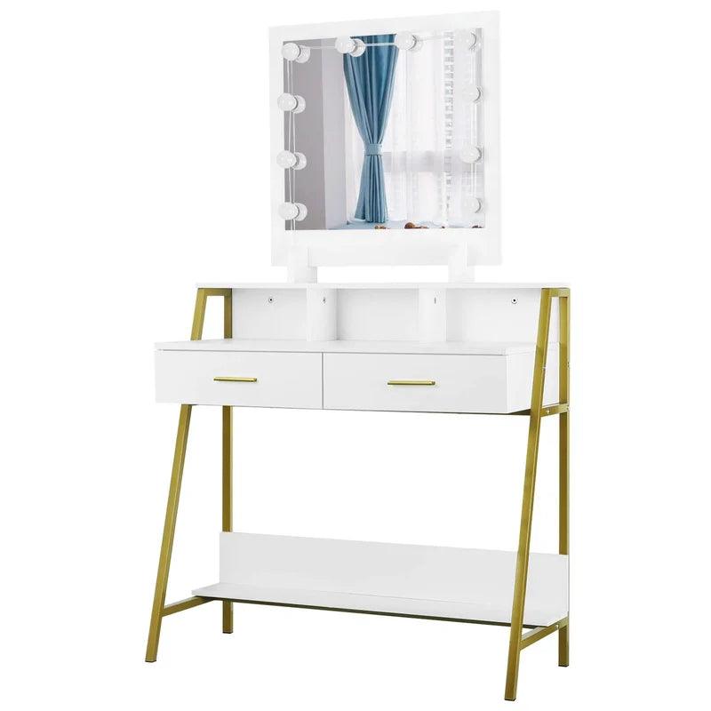 Leonie Dressing Table with Mirror - Ouch Cart