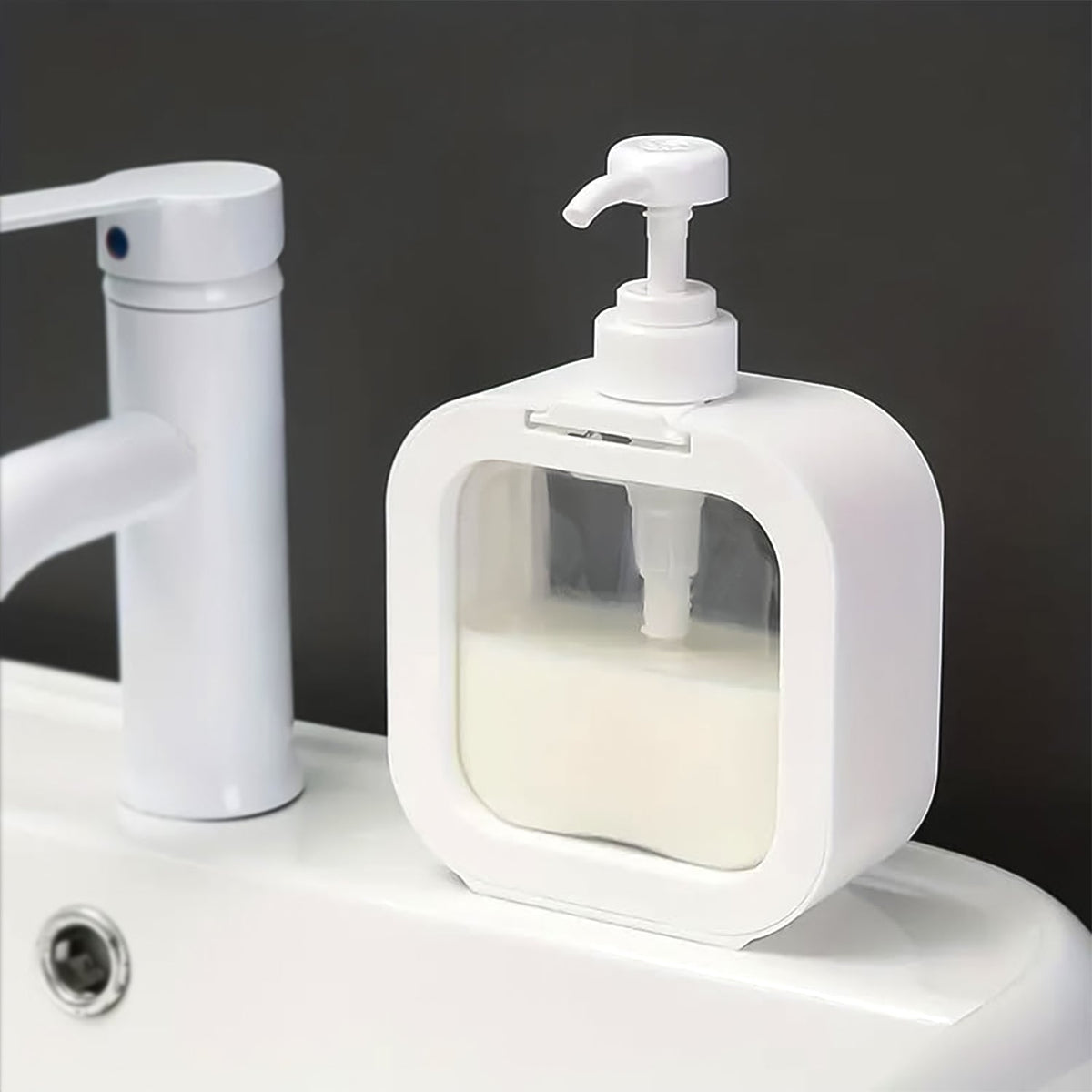 Snap Sink Dispenser Plastic Clear Empty Pump Lotion Bottles (1 Set) Wukusy