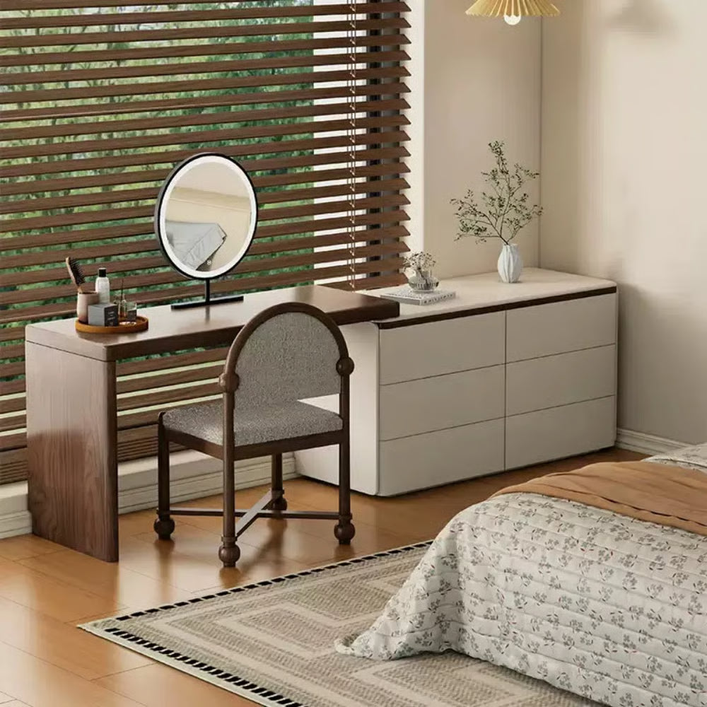 Reigh Wooden Dressing Table โVanity with Drawers-OUCH CART |Dressing table