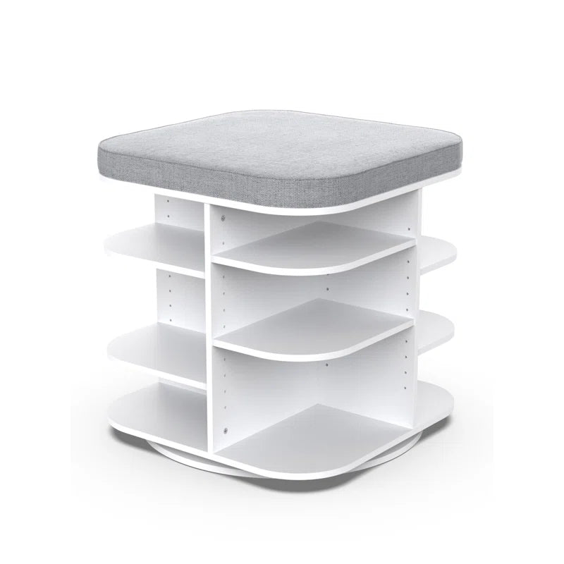 ClosetMaid Rotating Shoe Storage Bench – White