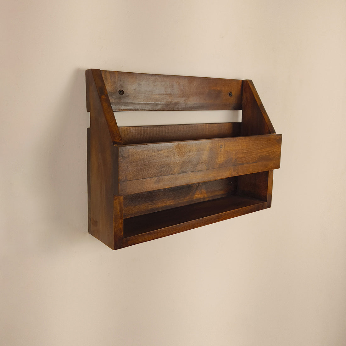 Riverdale Wooden Wall Shelf Organiser with Key Holders