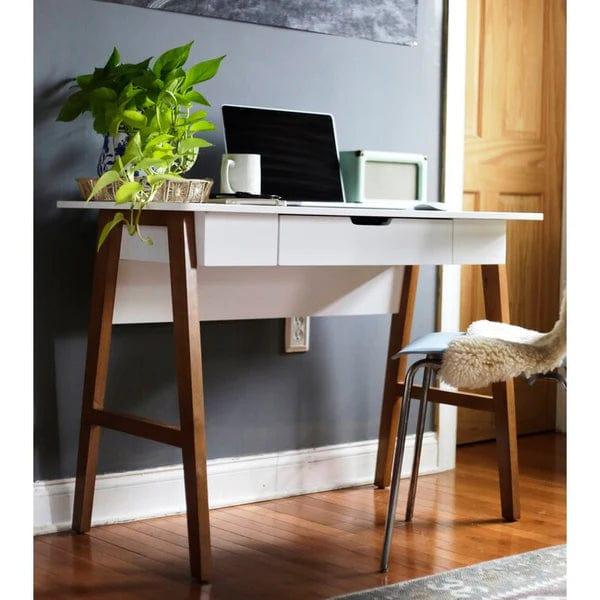 Marta Teak Wood MDF Study Table - Ouch Cart