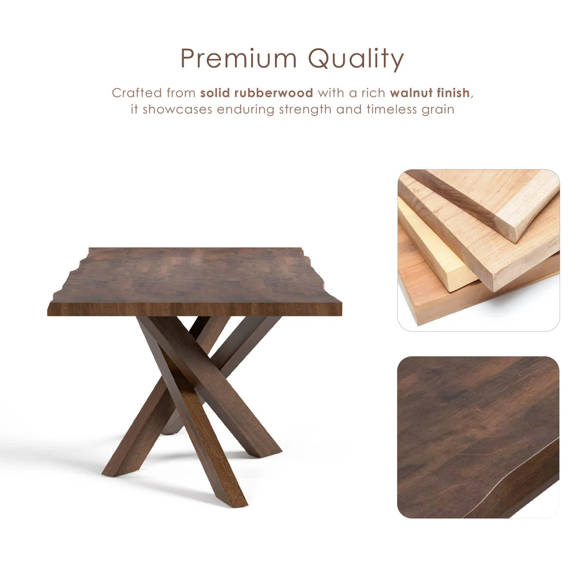 Rozella Solid Wood 7-Piece Dining Table Set