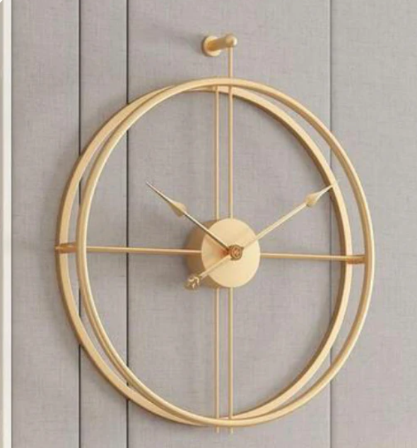 Double Ring Gold Wall Clock