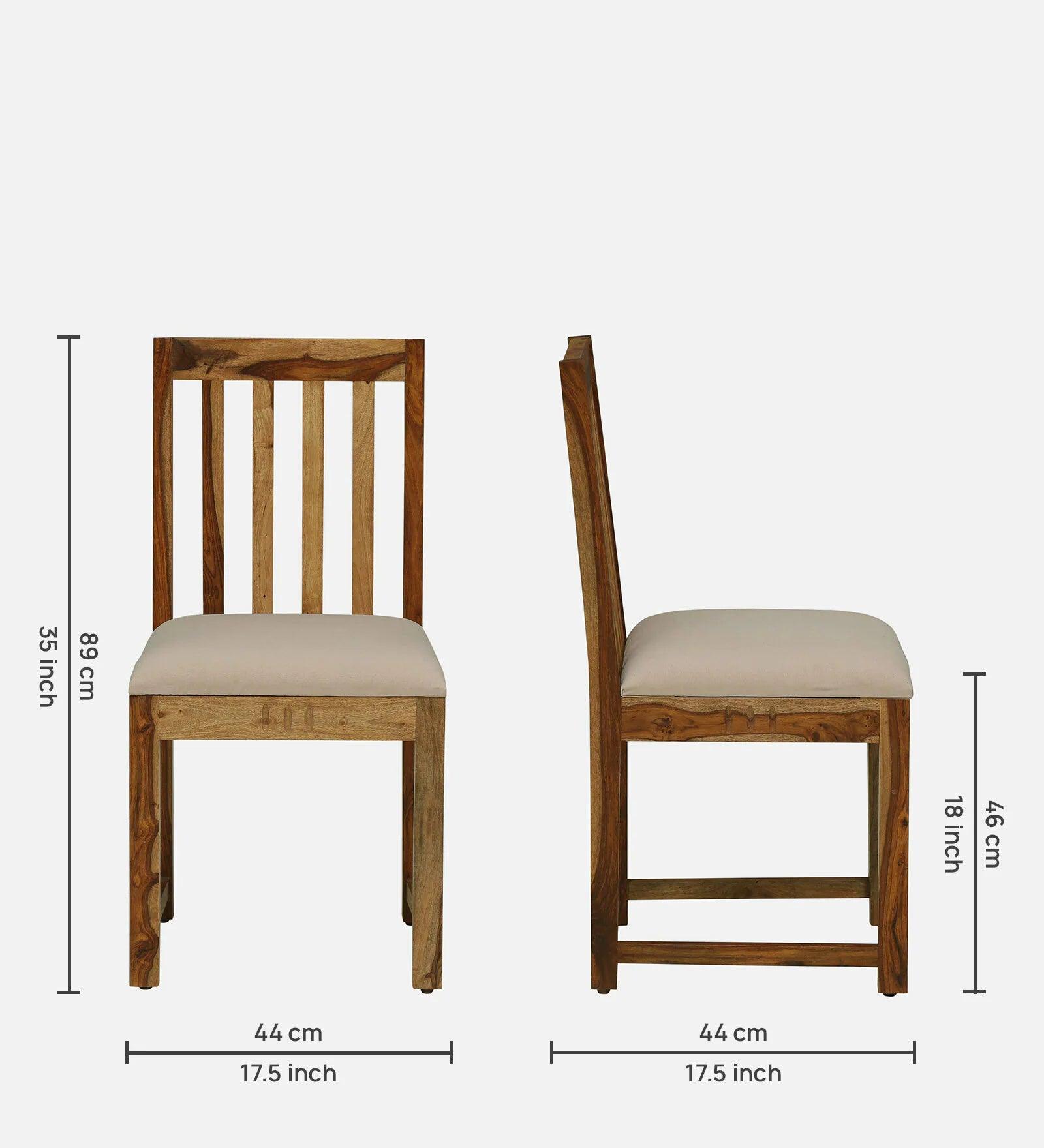 Sheesham Wood 4 Seater Dining Set In Rustic Teak Finish - Ouch Cart