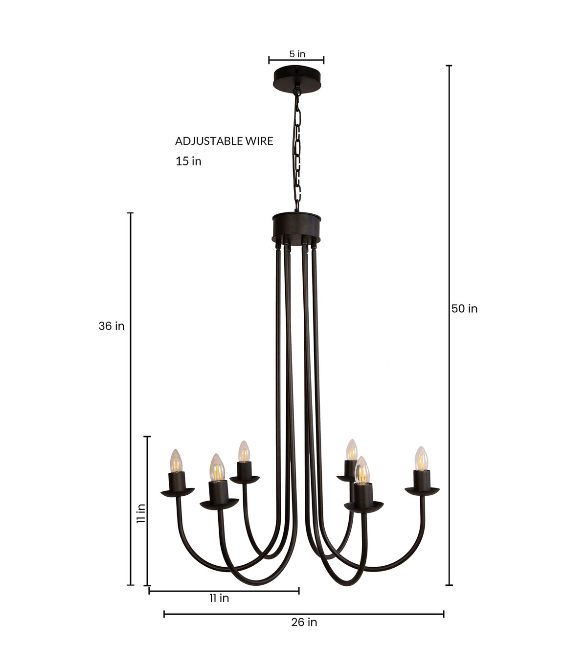 Volfin 6 Lt Chandelier By Shoppeefry Shoppeefry