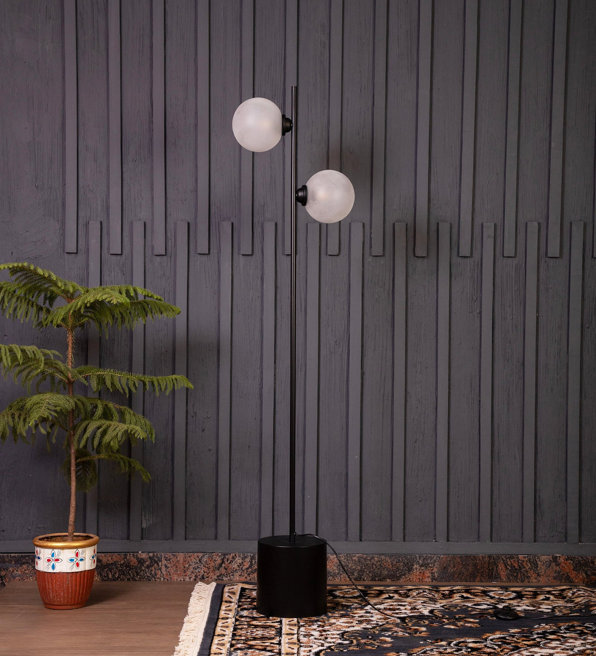 Eclipse 2 Glass Ball Floor Lamp By Shoppeefry Shoppeefry