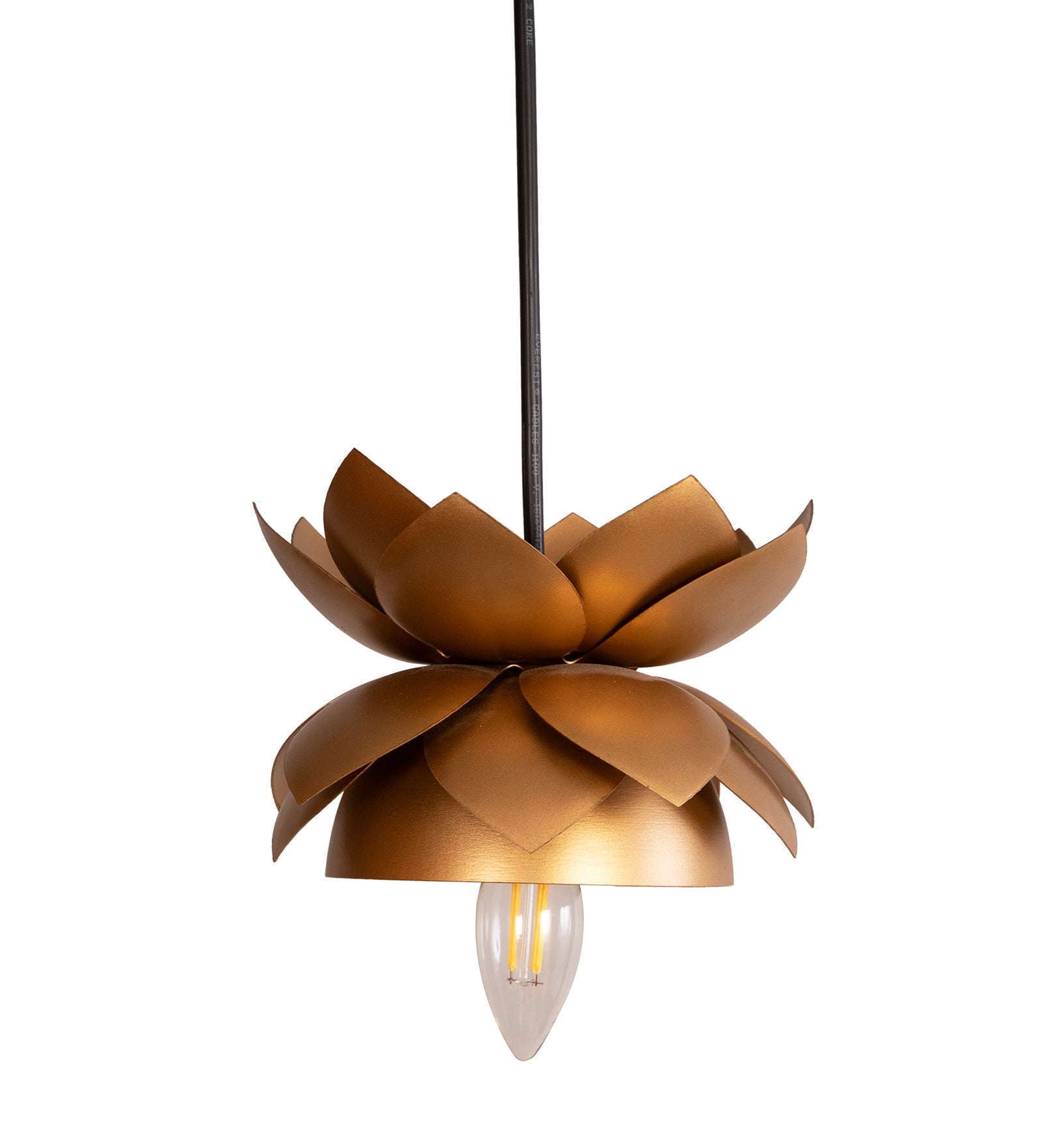 Lotus Pendant Gold Light By Shoppeefry