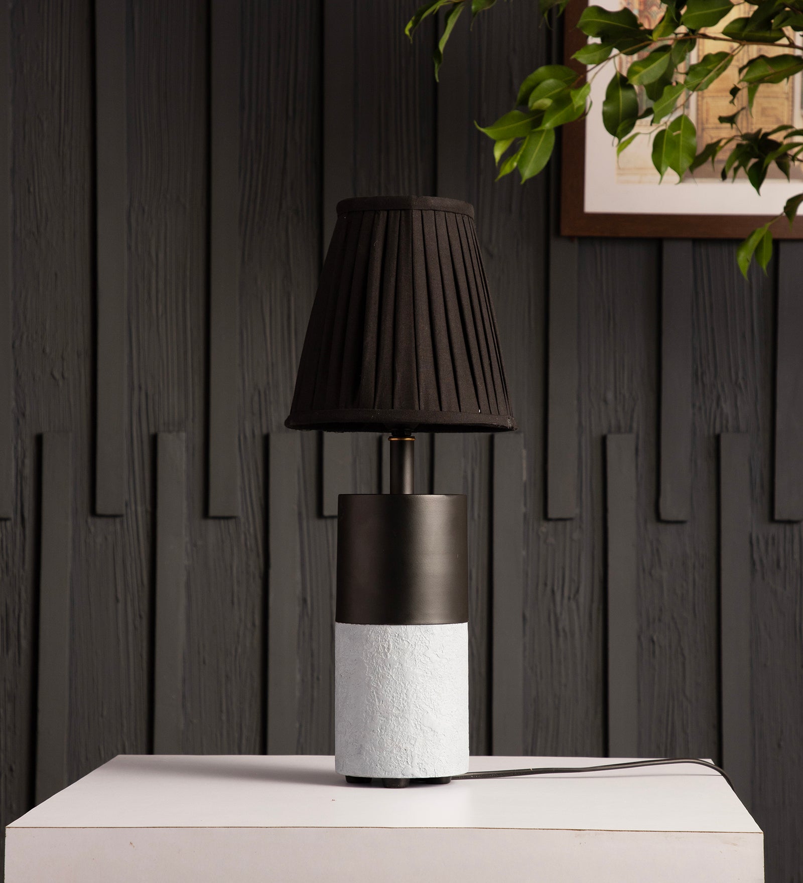Concrete Drum Table Lamp By Shoppeefry
