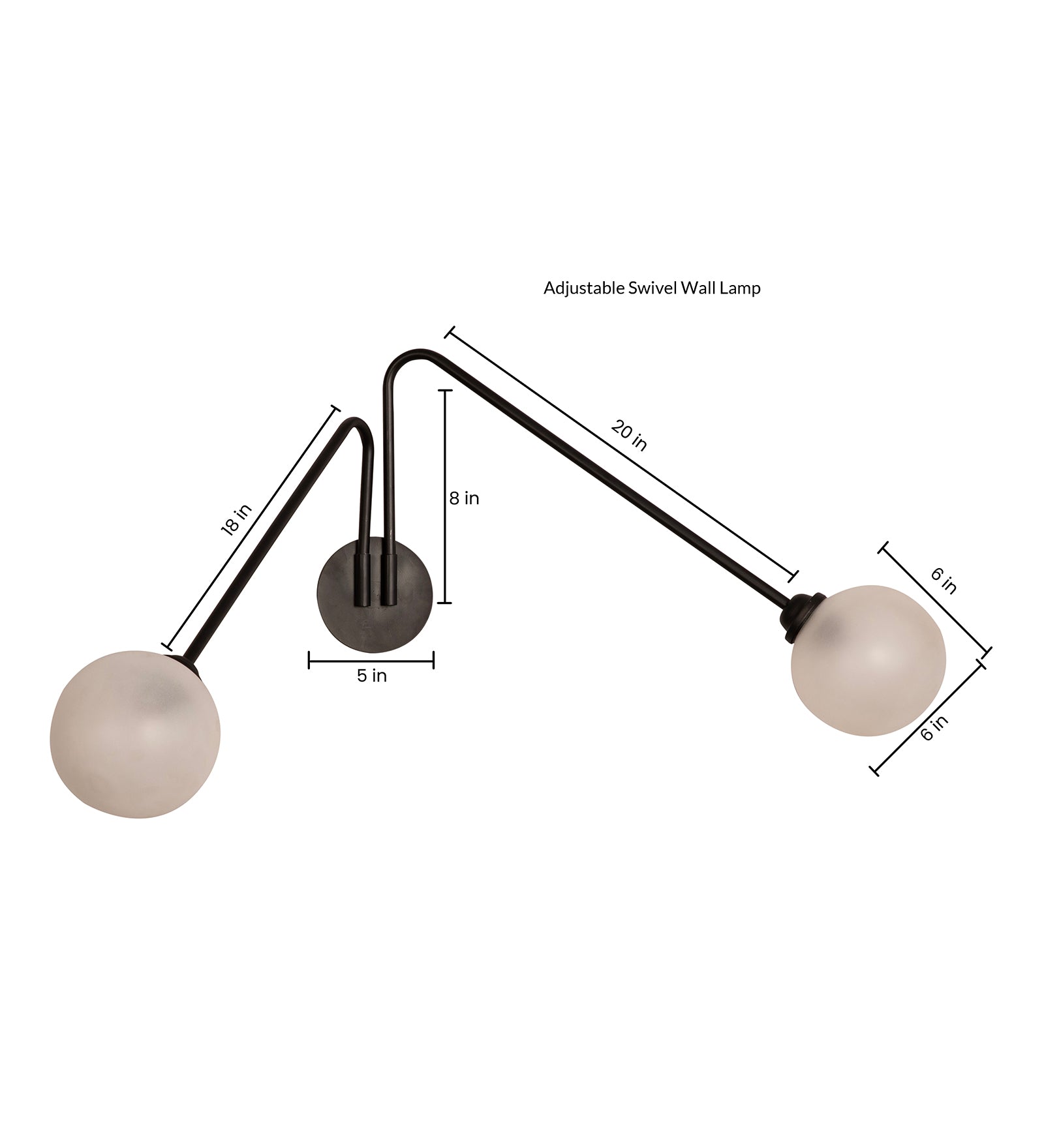 Twin Ball Swivel Wall Sconce By Shoppeefry