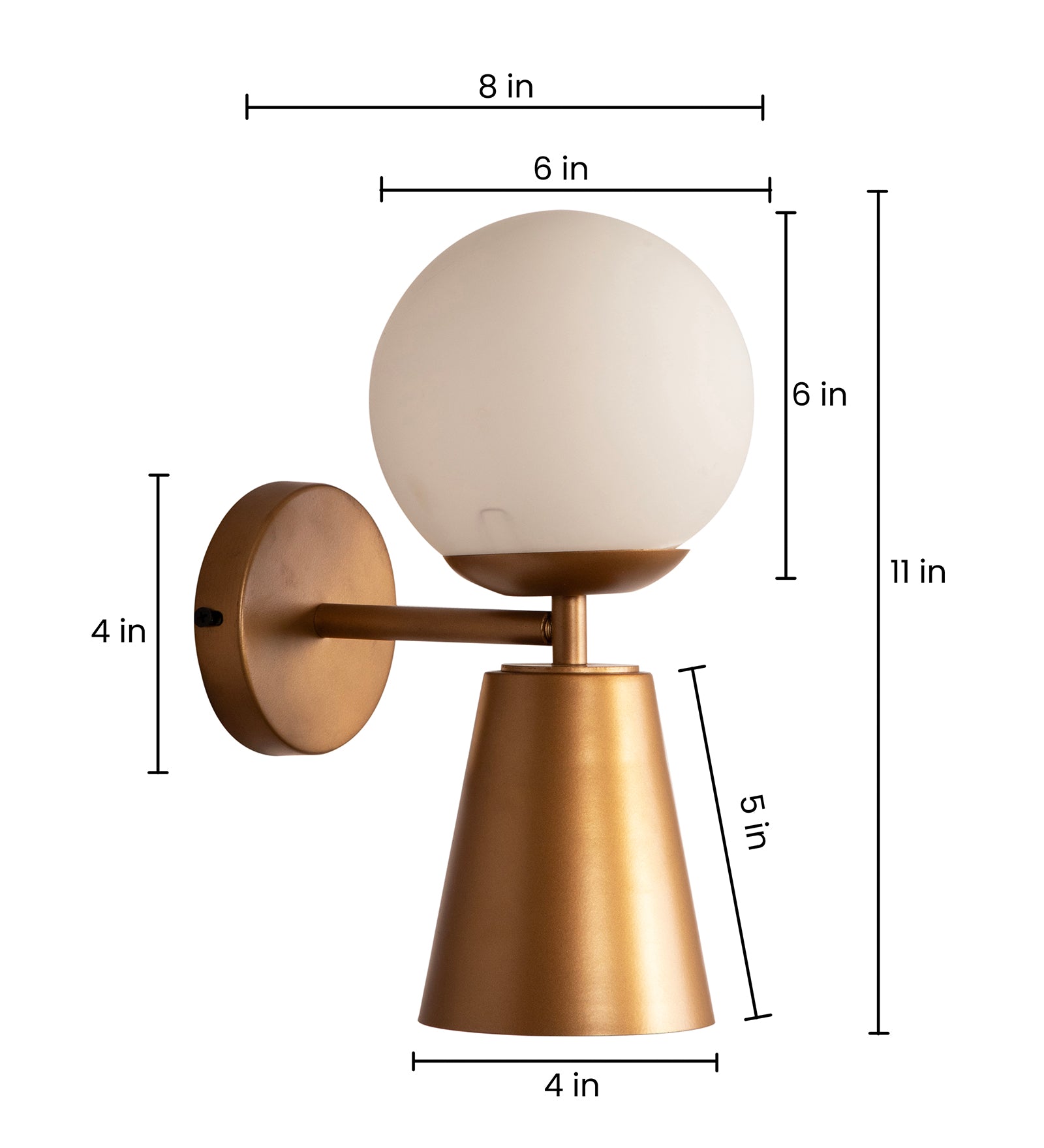 Lark Lzzy Gold Wall Light By Shoppeefry