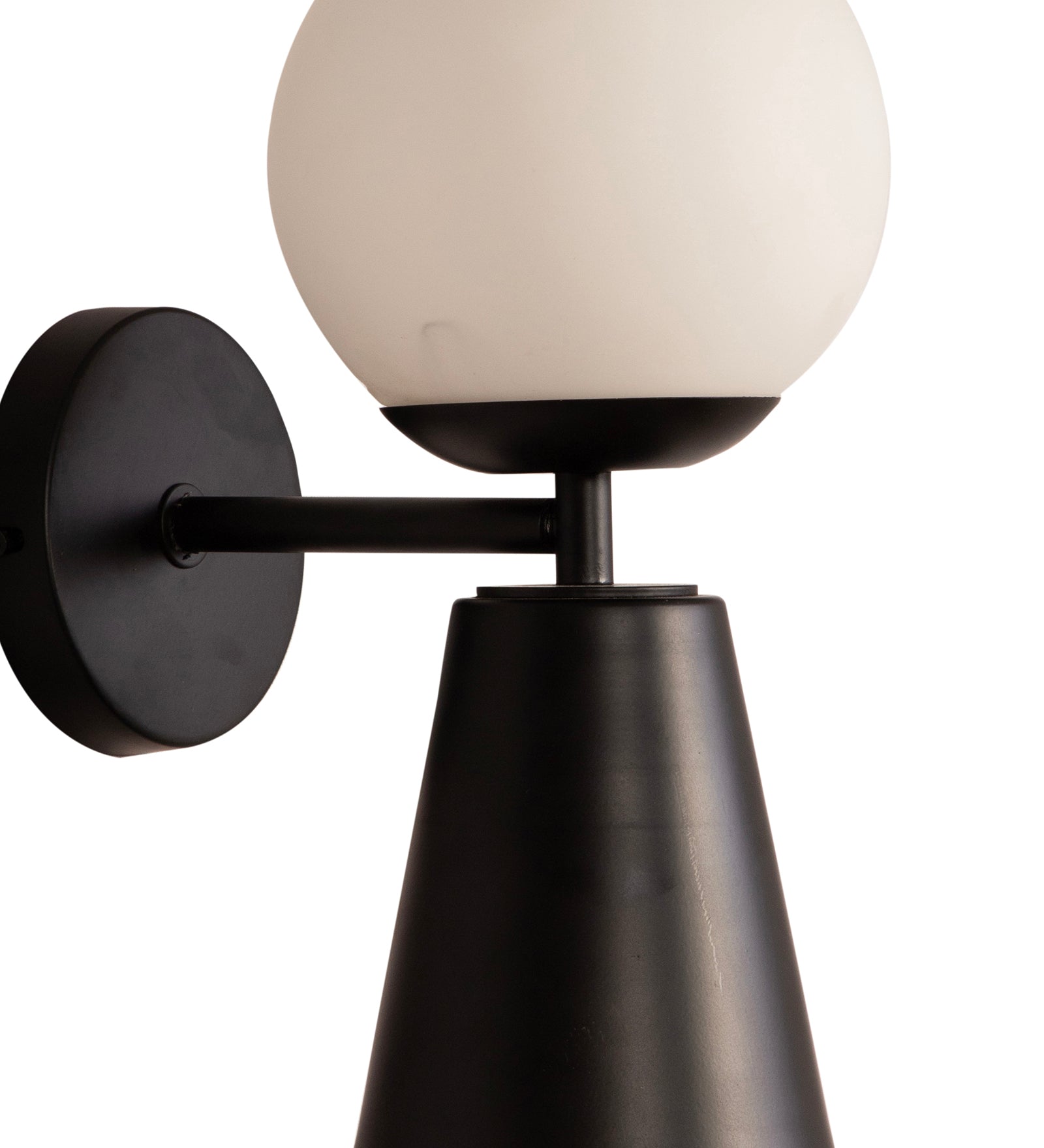 Mid Century Globe Black Wall Light By Shoppeefry