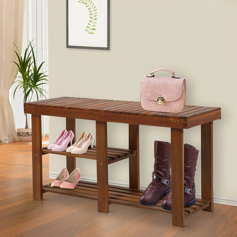 Salamone 6 Pair Solid Wood Shoe Rack OUCH CART