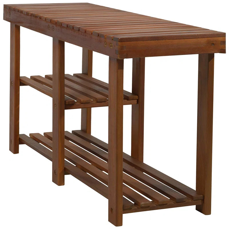 Salamone 6 Pair Solid Wood Shoe Rack