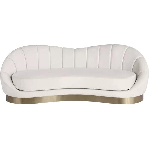 Velvet Curved Sofa - Ouch Cart