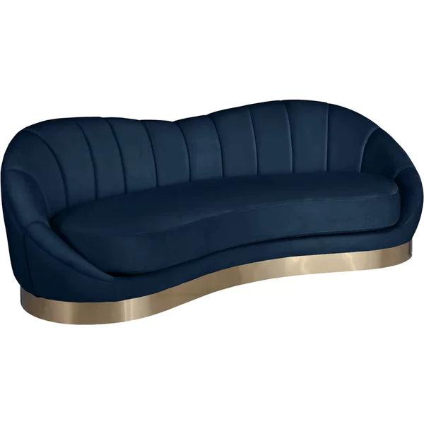 Velvet Curved Sofa - Ouch Cart