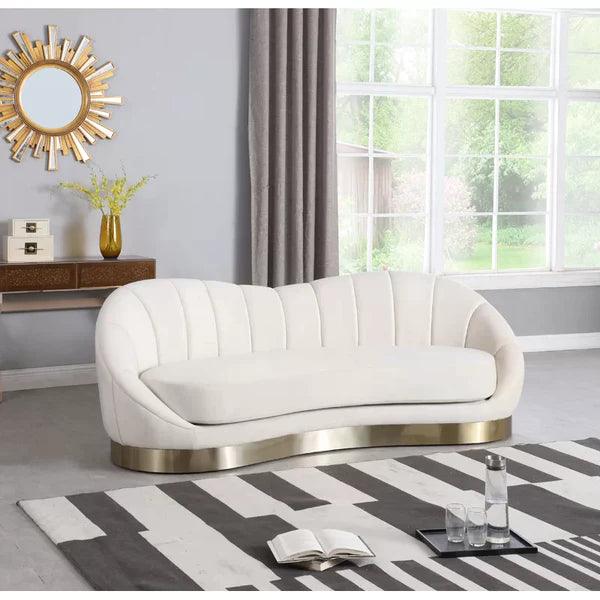 Velvet Curved Sofa - Ouch Cart